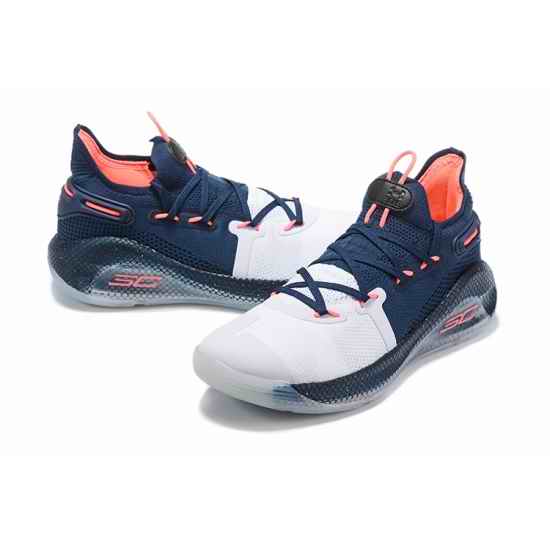 Stephen Curry VI Men Basketball Shoes White Navy Blue-2
